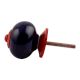 Navy Blue Round Red Fitting Ceramic Knob
